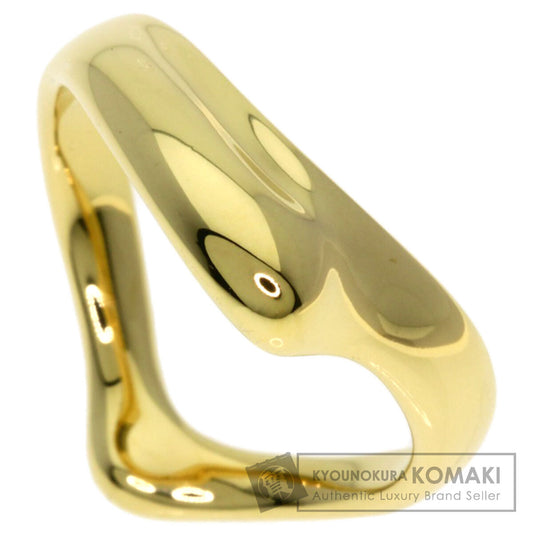 TIFFANY&Co. Curved Wave Ring K18 Yellow Gold Ladies [Used]