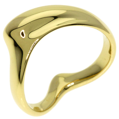 TIFFANY&Co. Curved Wave Ring K18 Yellow Gold Ladies [Used]