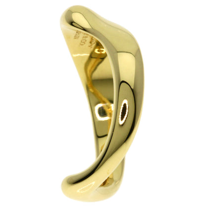 TIFFANY&Co. Curved Wave Ring K18 Yellow Gold Ladies [Used]