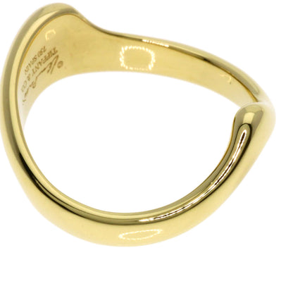 TIFFANY&Co. Curved Wave Ring K18 Yellow Gold Ladies [Used]