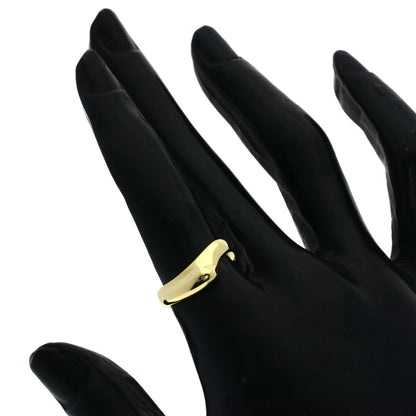 TIFFANY&Co. Curved Wave Ring K18 Yellow Gold Ladies [Used]
