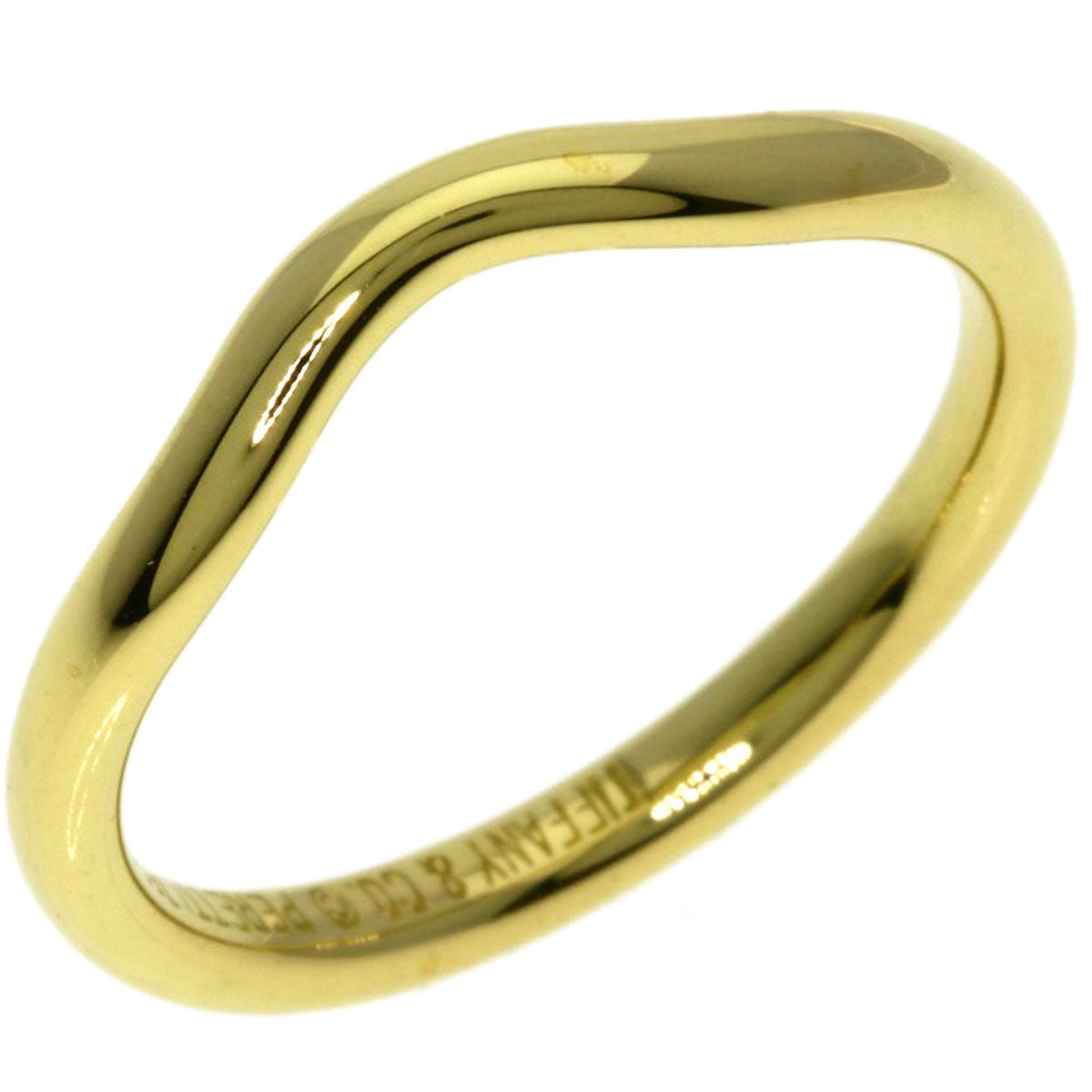TIFFANY&Co. Curved band Ring K18 Yellow Gold Ladies [Used]