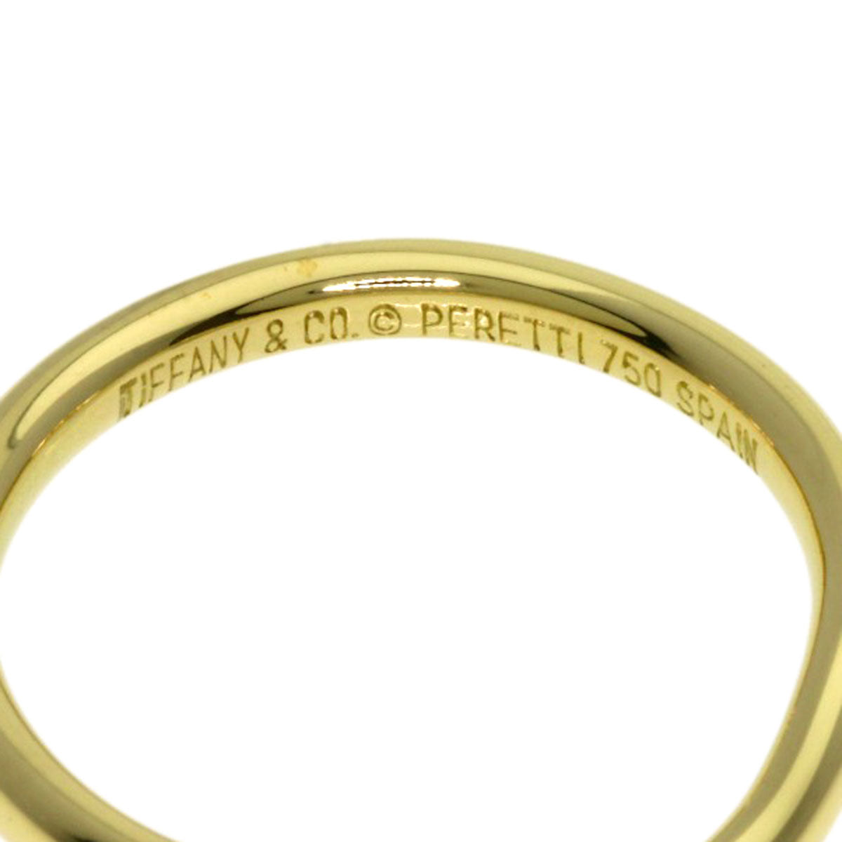 TIFFANY&Co. Curved band Ring K18 Yellow Gold Ladies [Used]