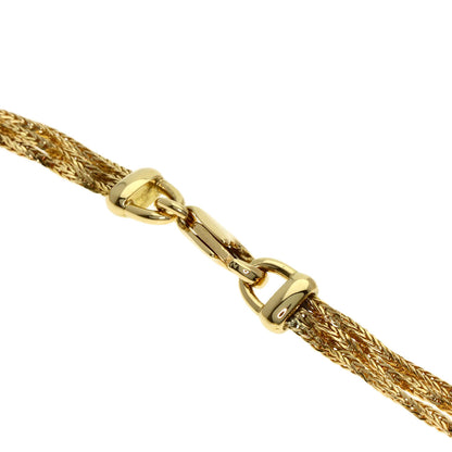 0.83ct Diamond Twist Chain Necklace K18 Yellow Gold 14.2g　Ladies