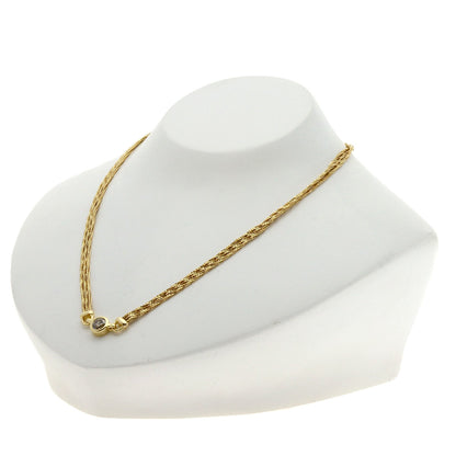 0.83ct Diamond Twist Chain Necklace K18 Yellow Gold 14.2g　Ladies