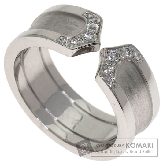 CARTIER C2 Ring SM Diamond #47 Ring K18 White Gold Ladies [Used]