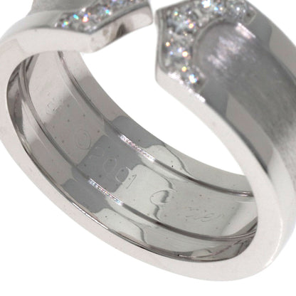 CARTIER C2 Ring SM Diamond #47 Ring K18 White Gold Ladies [Used]