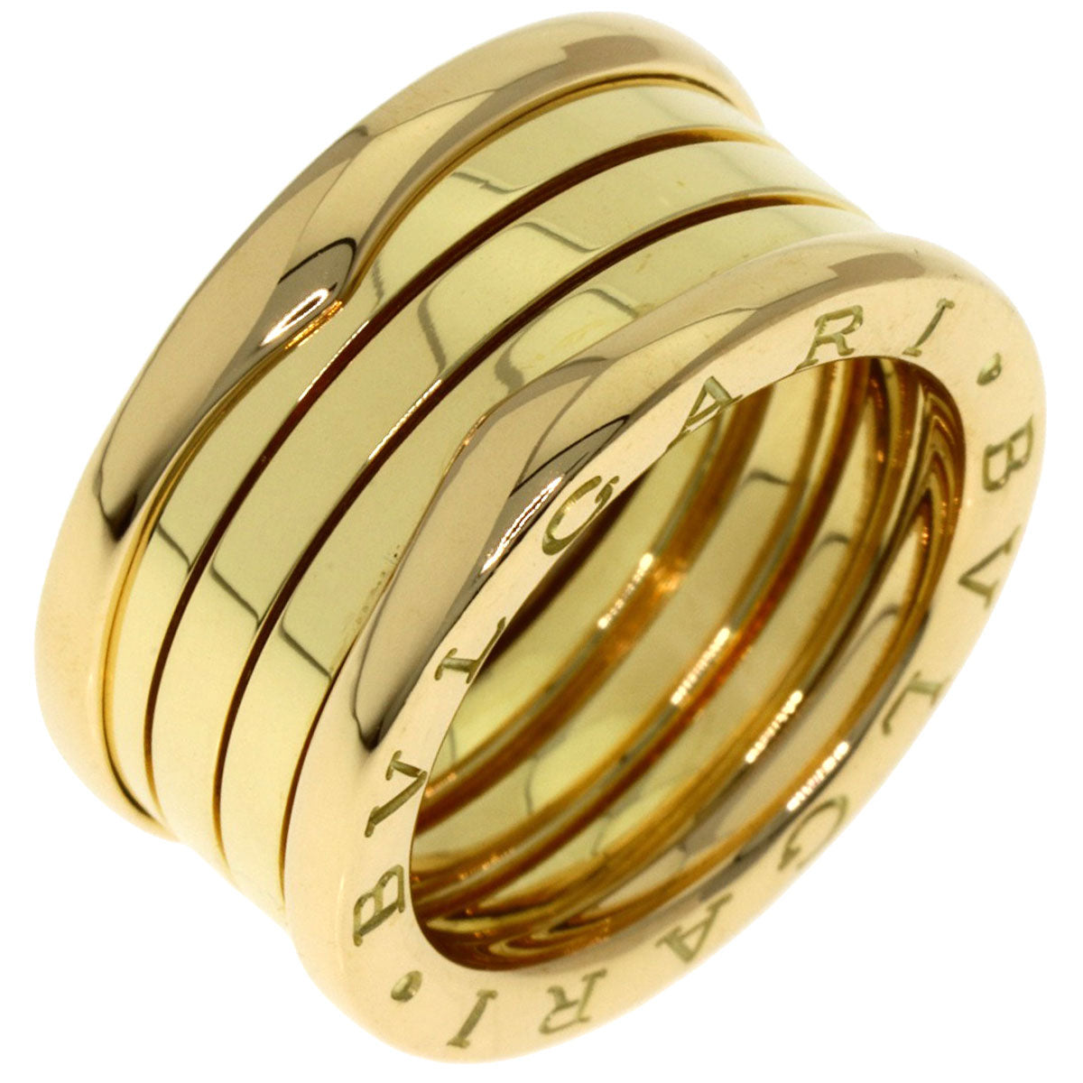 BVLGARI B.zero1 4 Band #52 Ring K18 Yellow Gold Ladies [Used]