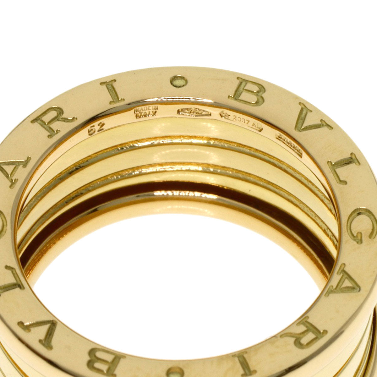 BVLGARI B.zero1 4 Band #52 Ring K18 Yellow Gold Ladies [Used]