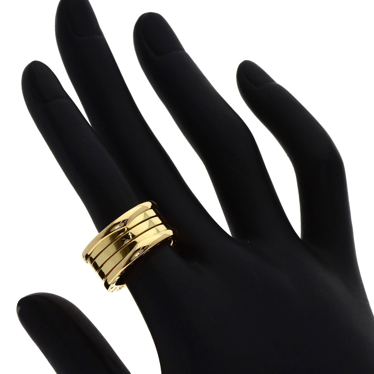 BVLGARI B.zero1 4 Band #52 Ring K18 Yellow Gold Ladies [Used]