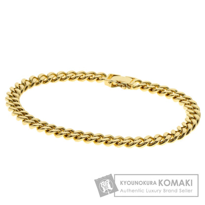 Curb chain Kihei 2 sides Bracelet K18 Yellow Gold 29.5g　mens