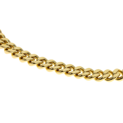 Curb chain Kihei 2 sides Bracelet K18 Yellow Gold 29.5g　mens