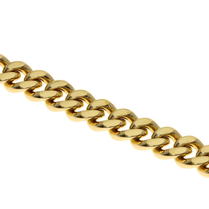 Curb chain Kihei 2 sides Bracelet K18 Yellow Gold 29.5g　mens