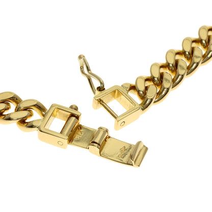 Curb chain Kihei 2 sides Bracelet K18 Yellow Gold 29.5g　mens