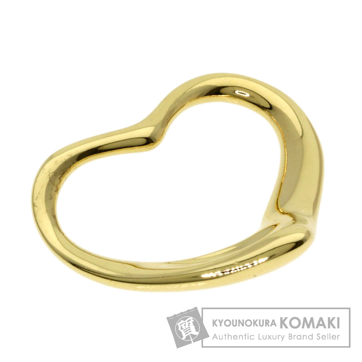 TIFFANY&Co. Open heart Pendant top K18 Yellow Gold Ladies [Used]