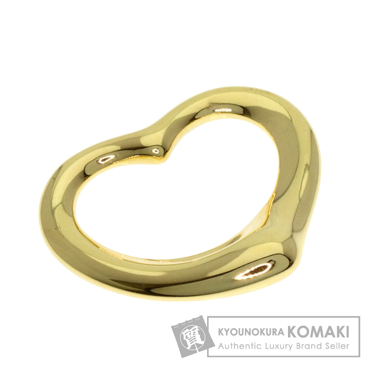 TIFFANY&Co. Open heart Pendant top K18 Yellow Gold Ladies [Used]