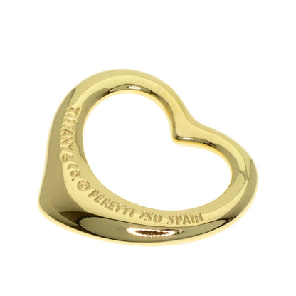 TIFFANY&Co. Open heart Pendant top K18 Yellow Gold Ladies [Used]