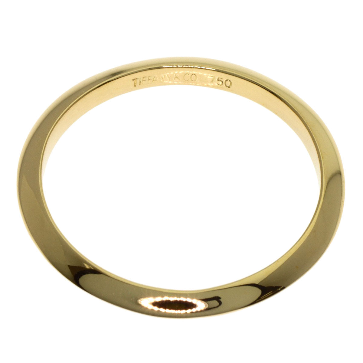 TIFFANY&Co. Knife edge Ring K18 Yellow Gold Ladies [Used]