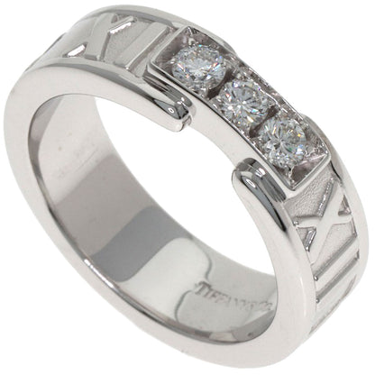 TIFFANY&Co. Atlas 3P Diamond Ring K18 White Gold Ladies [Used]