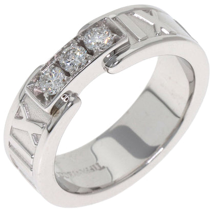 TIFFANY&Co. Atlas 3P Diamond Ring K18 White Gold Ladies [Used]