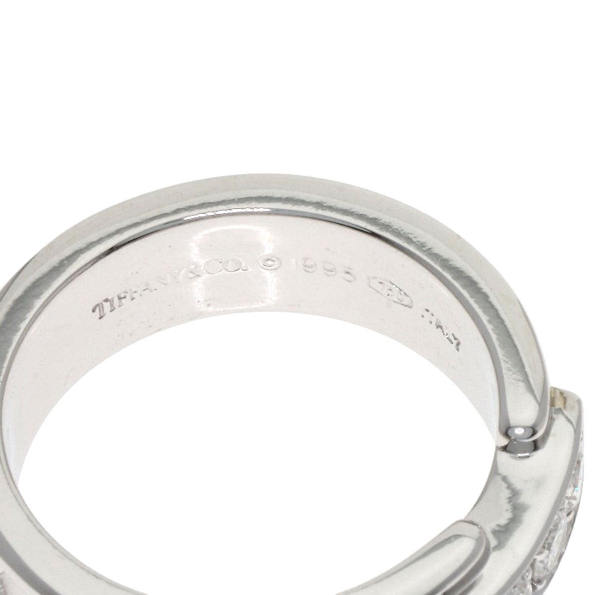 TIFFANY&Co. Atlas 3P Diamond Ring K18 White Gold Ladies [Used]