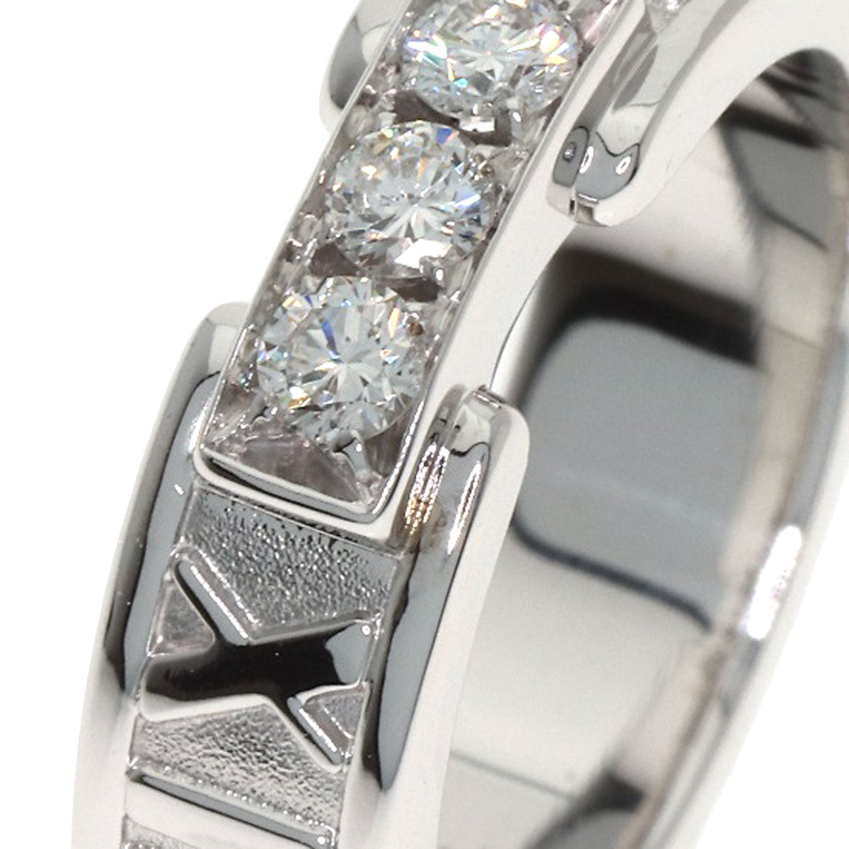 TIFFANY&Co. Atlas 3P Diamond Ring K18 White Gold Ladies [Used]