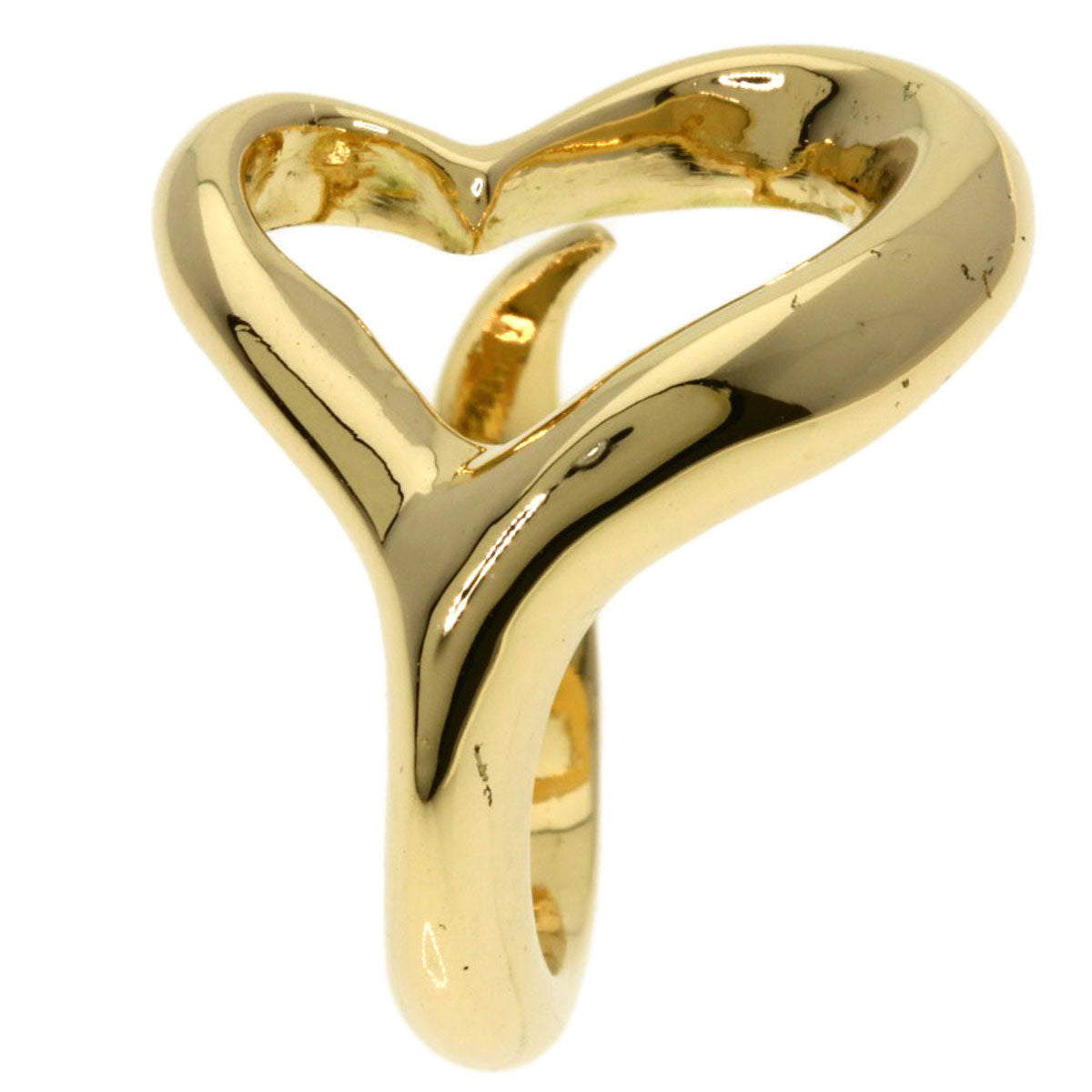 TIFFANY&Co. Open heart Ring K18 Yellow Gold Ladies [Used]