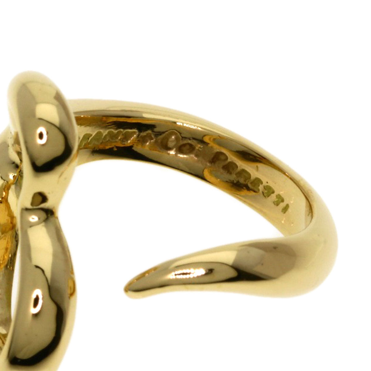 TIFFANY&Co. Open heart Ring K18 Yellow Gold Ladies [Used]