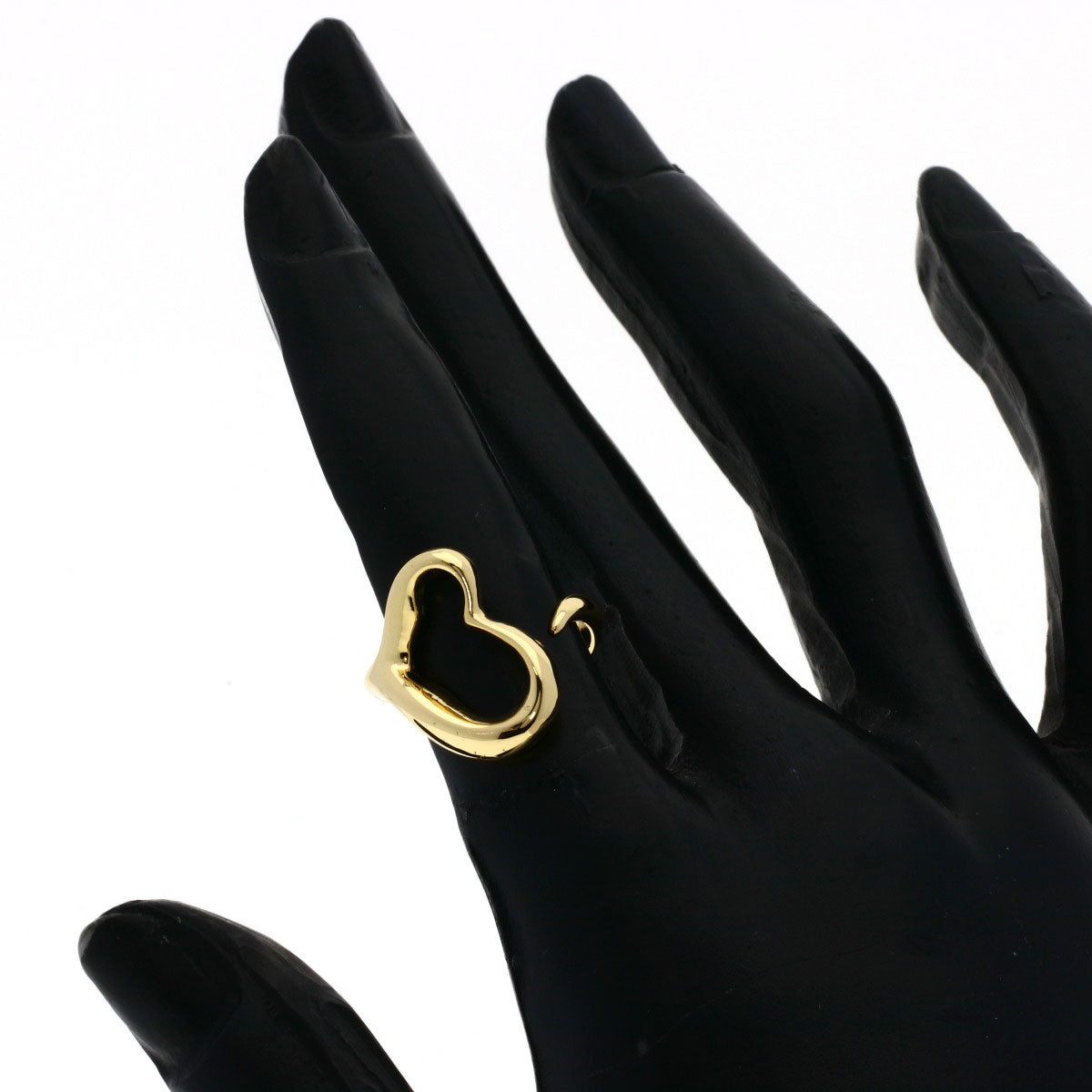 TIFFANY&Co. Open heart Ring K18 Yellow Gold Ladies [Used]