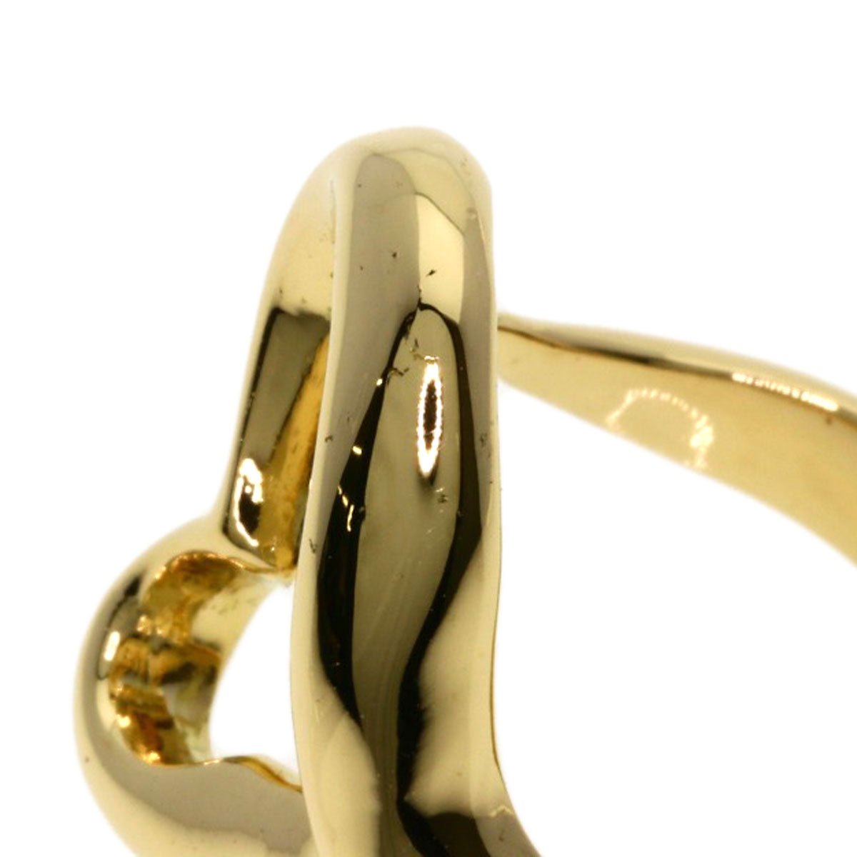 TIFFANY&Co. Open heart Ring K18 Yellow Gold Ladies [Used]