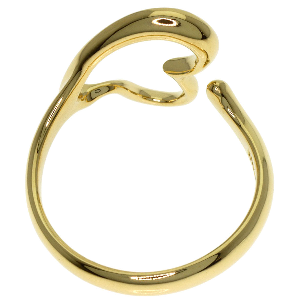 TIFFANY&Co. Open heart Ring K18 Yellow Gold Ladies [Used]