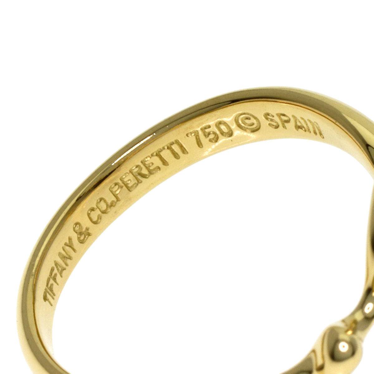 TIFFANY&Co. Open heart Ring K18 Yellow Gold Ladies [Used]