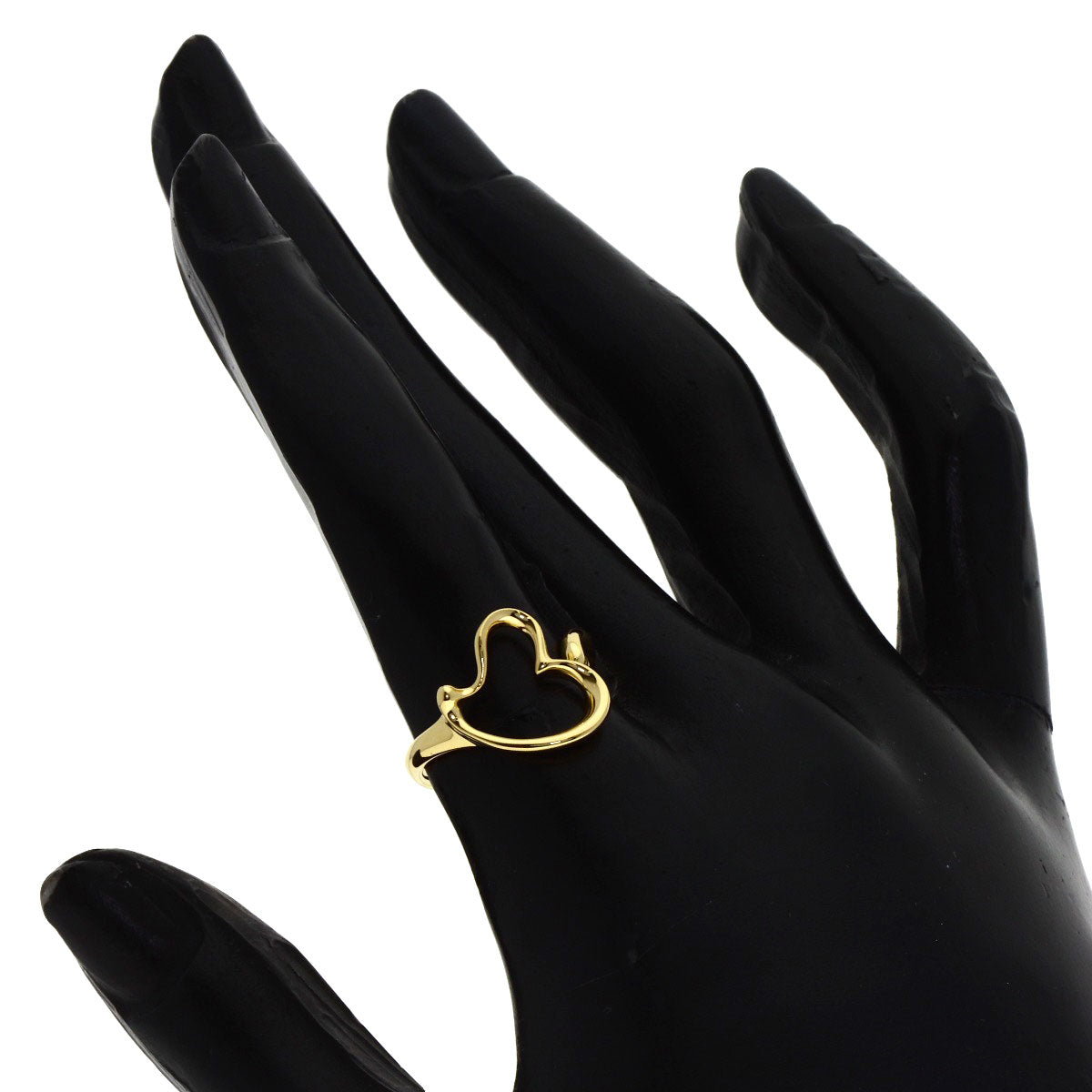 TIFFANY&Co. Open heart Ring K18 Yellow Gold Ladies [Used]