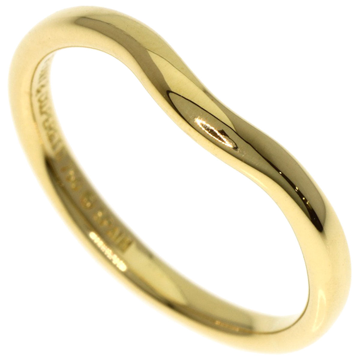 TIFFANY&Co. Curved Band Ring K18 Yellow Gold Ladies [Used]