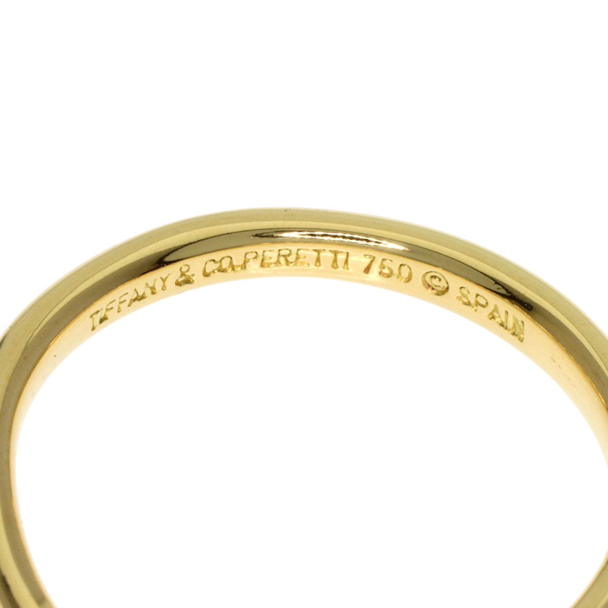 TIFFANY&Co. Curved Band Ring K18 Yellow Gold Ladies [Used]