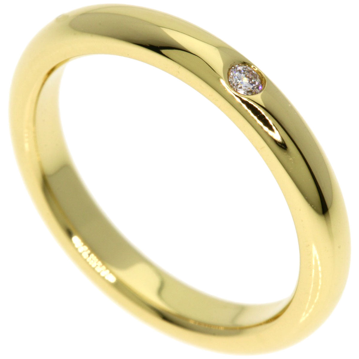 TIFFANY&Co. Wedding 1P Diamond Ring K18 Yellow Gold Ladies [Used]