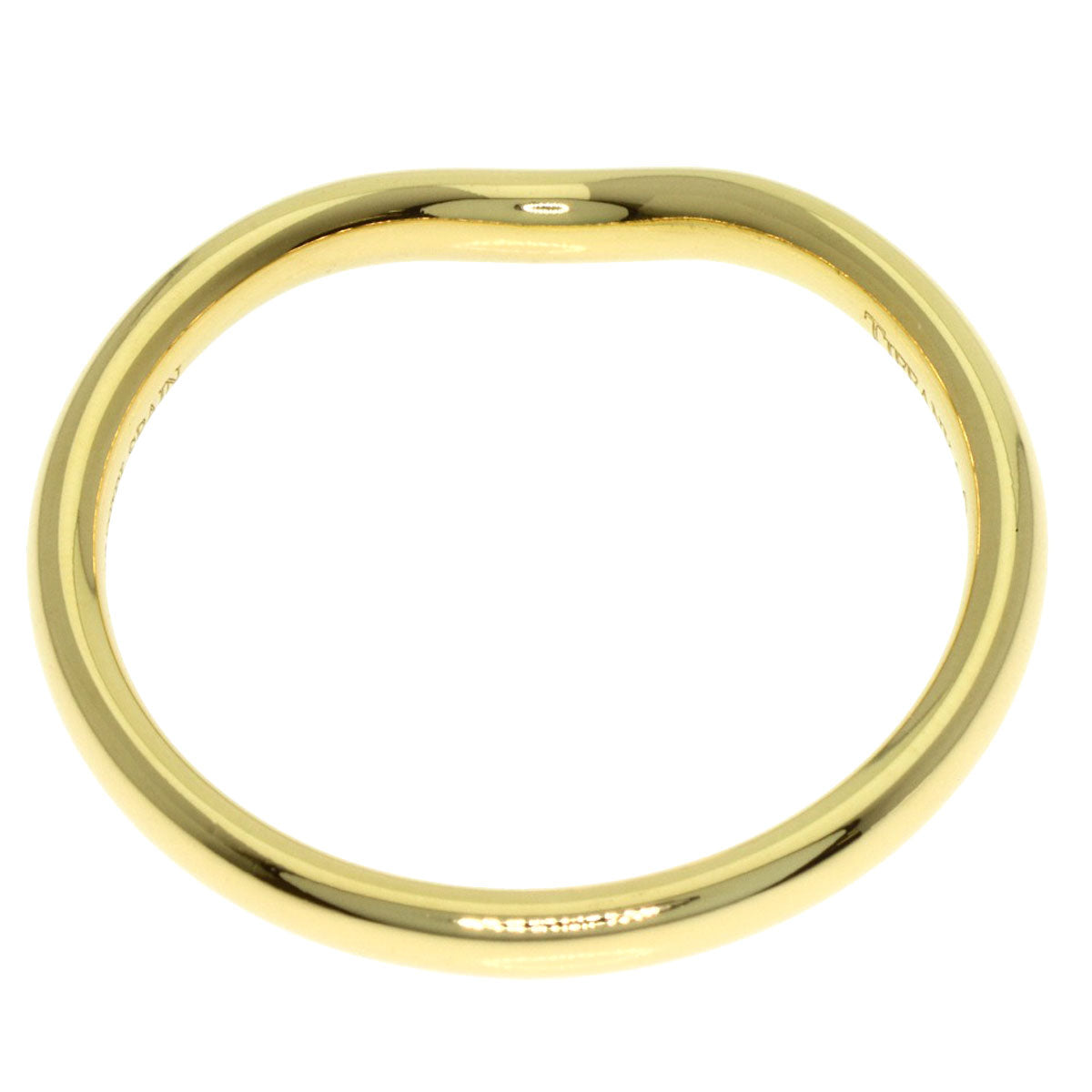 TIFFANY&Co. Curved band Ring K18 Yellow Gold Ladies [Used]