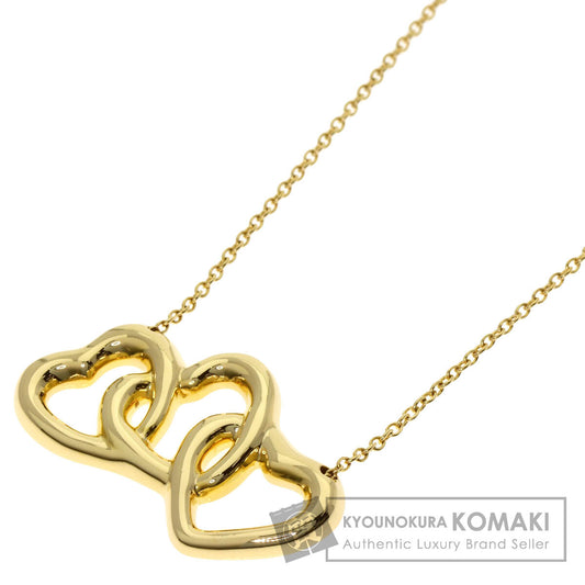TIFFANY&Co. Triple heart Necklace K18 Yellow Gold Ladies [Used]