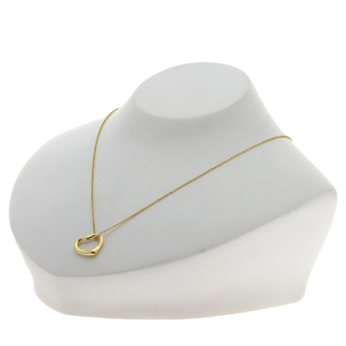 TIFFANY&Co. Open heart Necklace K18 Yellow Gold Ladies [Used]