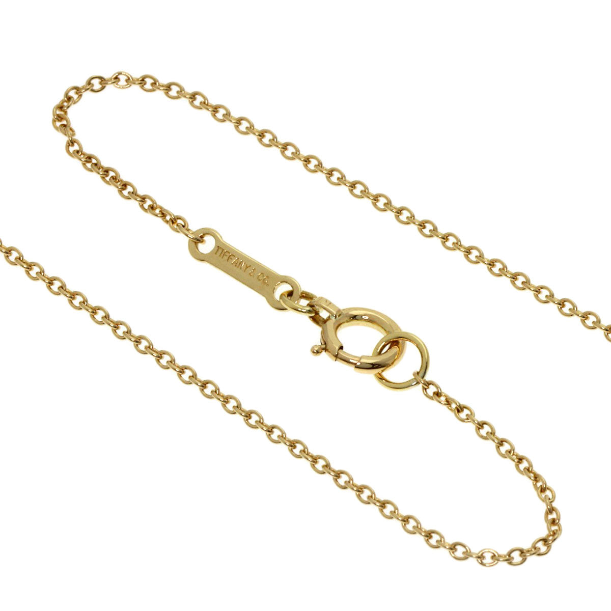 TIFFANY&Co. Open heart Necklace K18 Yellow Gold Ladies [Used]