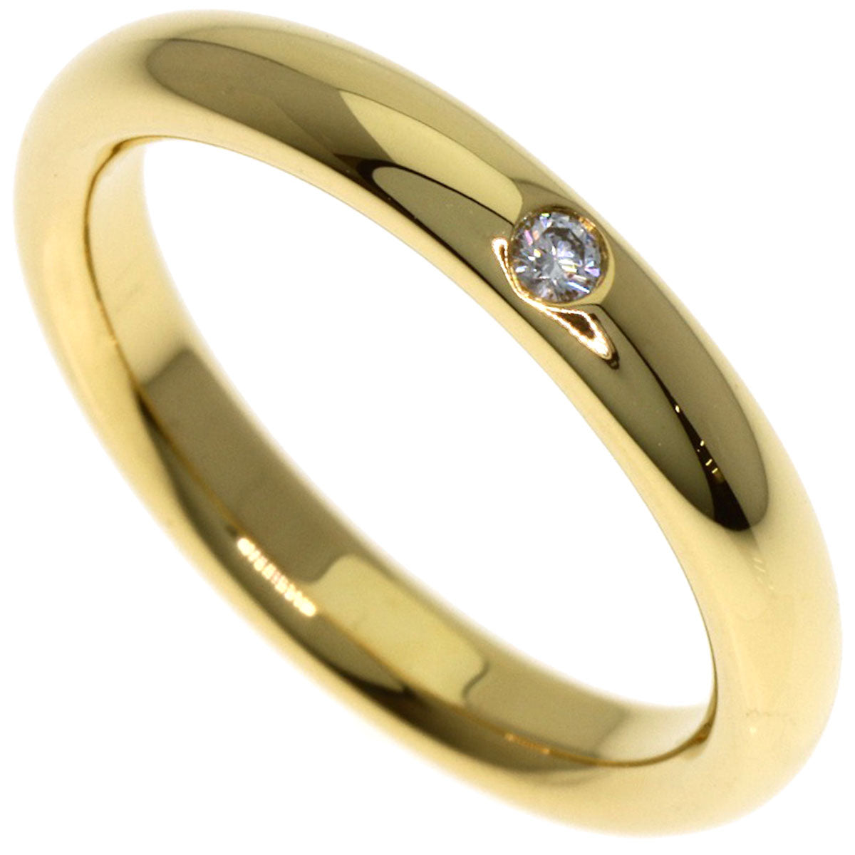 TIFFANY&Co. Wedding 1P Diamond Ring K18 Yellow Gold Ladies [Used]