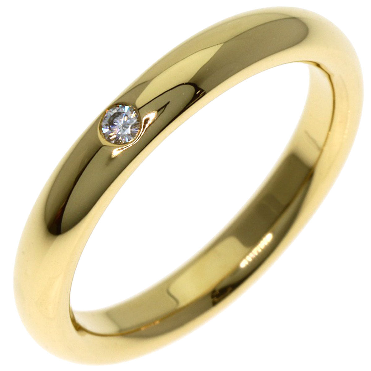 TIFFANY&Co. Wedding 1P Diamond Ring K18 Yellow Gold Ladies [Used]