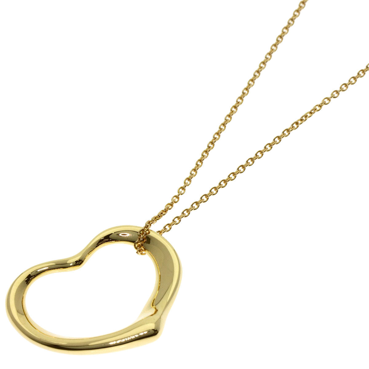 TIFFANY&Co. Open heart Necklace K18 Yellow Gold Ladies [Used]