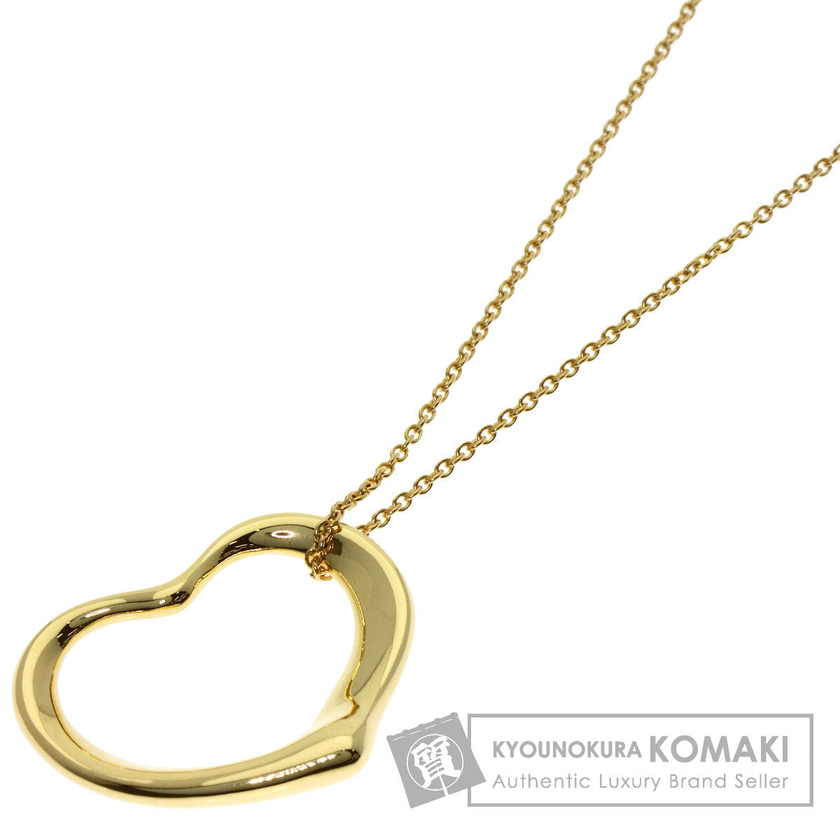 TIFFANY&Co. Open heart Necklace K18 Yellow Gold Ladies [Used]