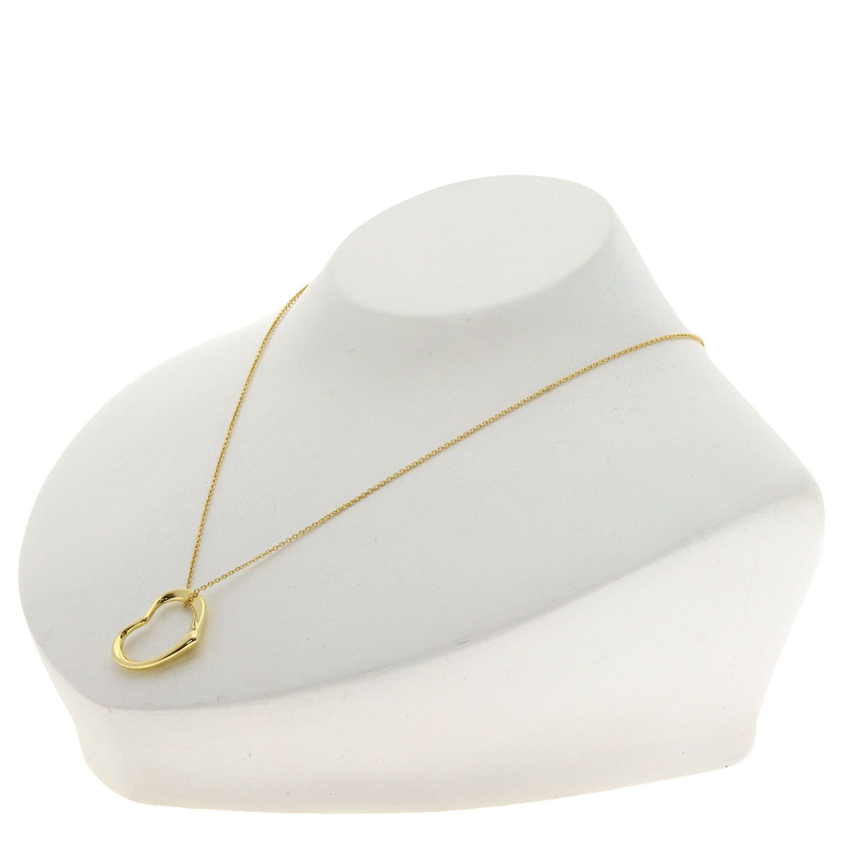 TIFFANY&Co. Open heart Necklace K18 Yellow Gold Ladies [Used]