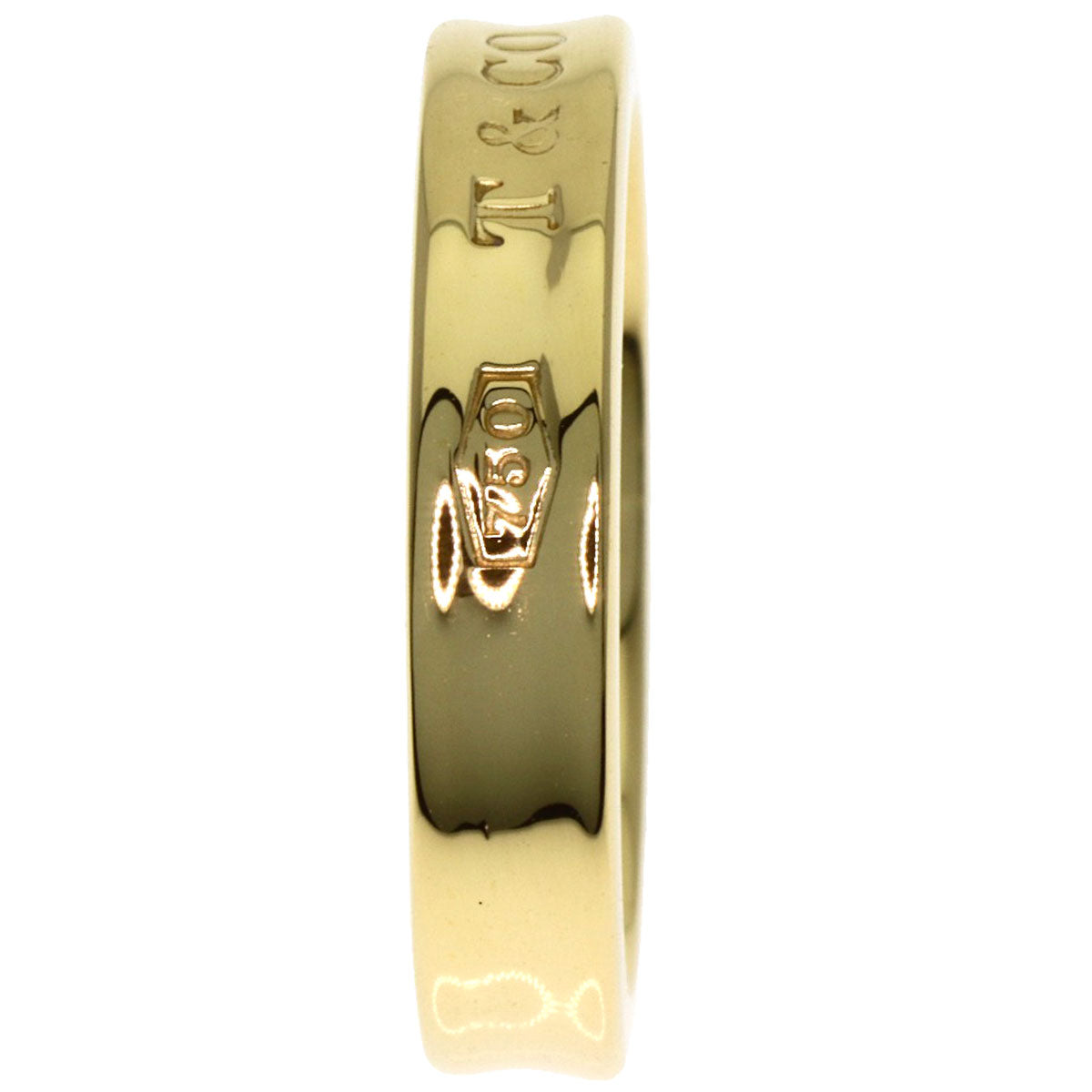 TIFFANY&Co. 1837 narrow Ring K18 Yellow Gold Ladies [Used]