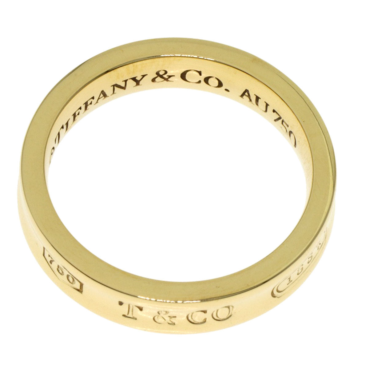 TIFFANY&Co. 1837 narrow Ring K18 Yellow Gold Ladies [Used]