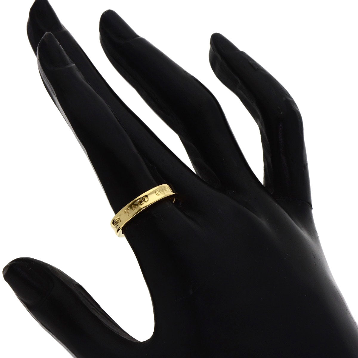 TIFFANY&Co. 1837 narrow Ring K18 Yellow Gold Ladies [Used]