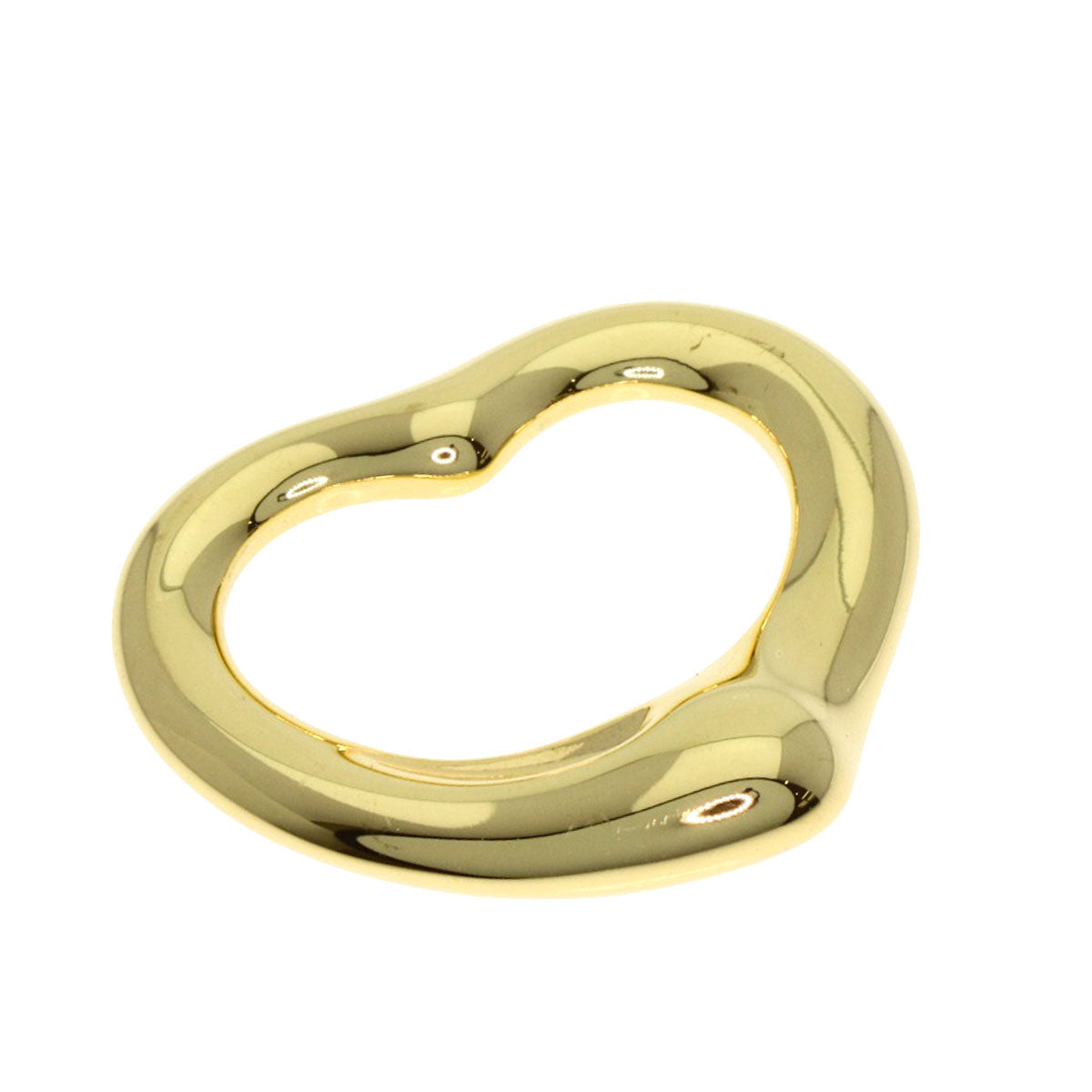 TIFFANY&Co. Open heart Pendant top K18 Yellow Gold Ladies [Used]