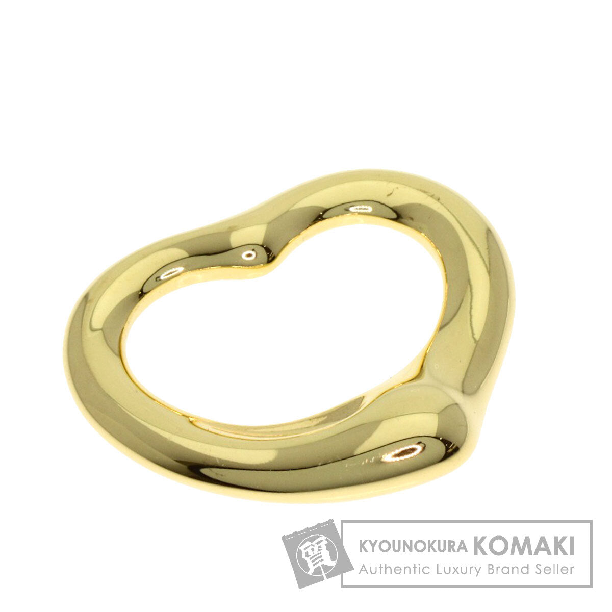 TIFFANY&Co. Open heart Pendant top K18 Yellow Gold Ladies [Used]